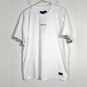 Mauvais Men’s NWT Size XXL White Ringer Branded Short Sleeve Shirt